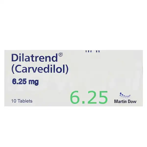 Dilatrend 6.25mg 10 Tablets